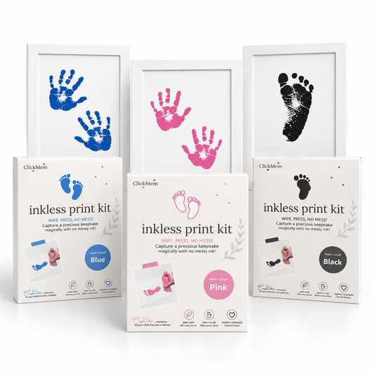 Single Hand & Footprint Keepsake Frame with Inkless Print Kit